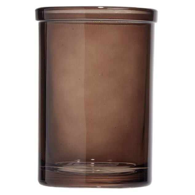 Gobelet en verre transparent ambre brun &Oslash;7,5xH10,5cm