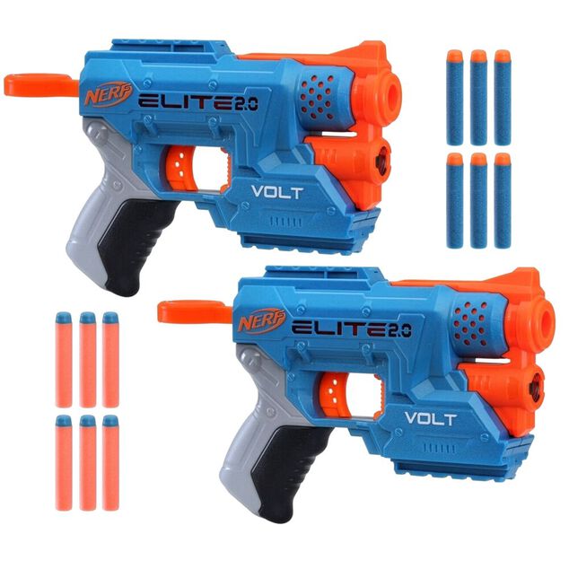 Pistolet Nerf x2 &eacute;lite 2.0 Volt SD-1 avec 12 munitions 27m de port&eacute;e