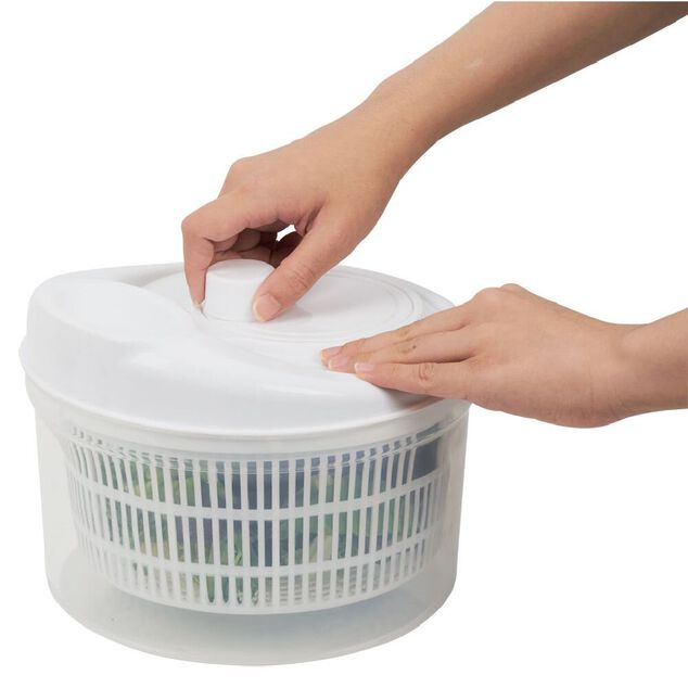 Essoreuse &agrave; salade plastique blanc 4,5l