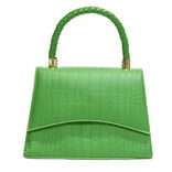 Sac &agrave; main simili effet croco avec bandouli&egrave;re amovible 21x8xH15cm - 3 mod&egrave;les