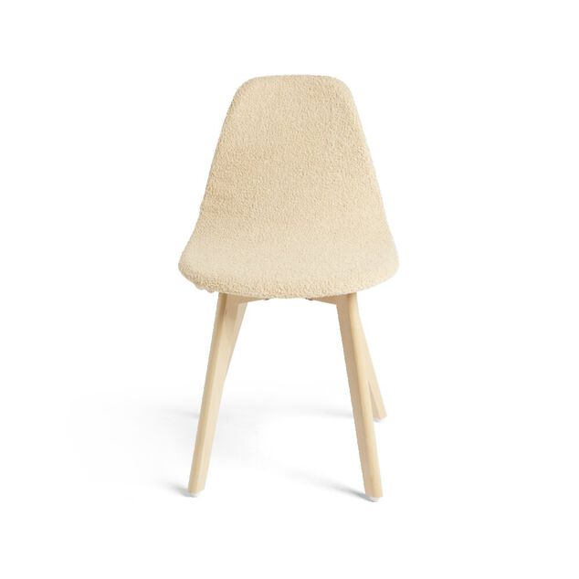 Housse de chaise en tissu bouclette extensible 4 couleurs unies