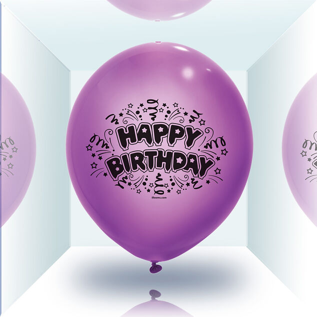 Ballon led color&eacute; Happy Birthday x 5