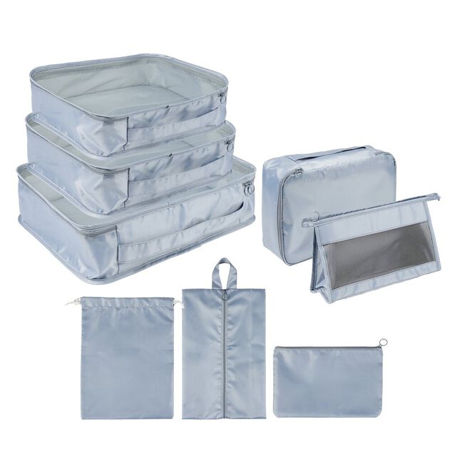 Organisateur de valise x8 (2 mod&egrave;les bleu ou beige)