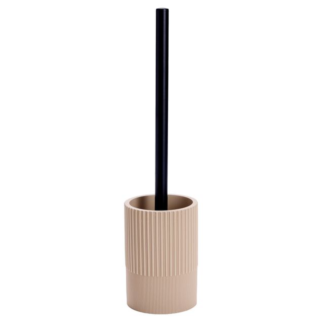 Brosse WC avec support r&eacute;sine stries &Oslash;9,5xH36,5cm (3&nbsp;mod&egrave;les)