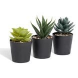 Lot de 3 plantes artificielles dans pot &Oslash;5,8xH10cm