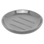 Porte savon rond céramique gris