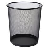 Corbeille &agrave; papier m&eacute;tal noir - L25 x l28 x H25 cm