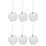 Pomme à paillettes à suspendre Noël x6