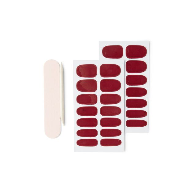 Lot de 24 autocollants vernis &agrave; ongles unis 6 coloris