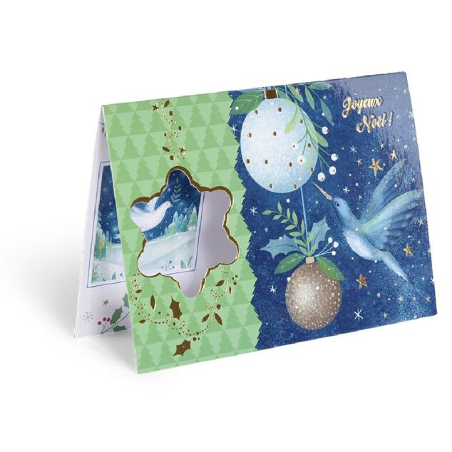 Carte de voeux No&euml;l 12x17cm