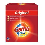 Lessive poudre Gama 3en1 25 lavages 1,6kg