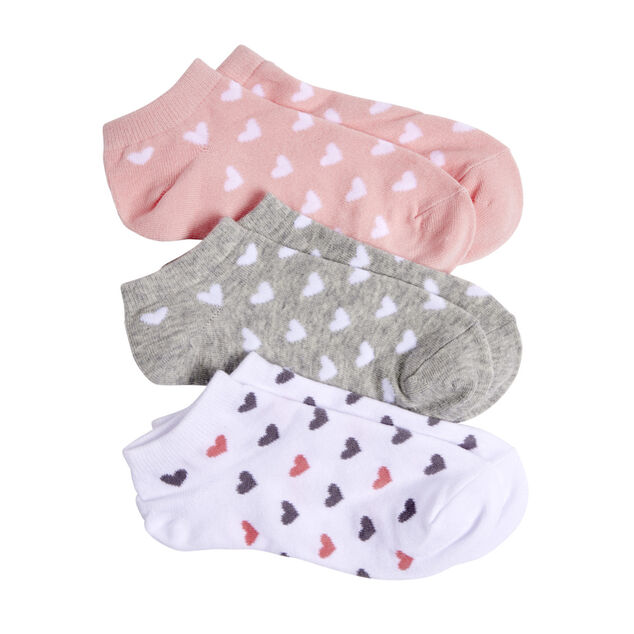 Chaussettes enfant fille tige courte polycoton 3 paires 31/35