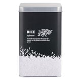 Boîte à riz en métal noir et gris design rice - 10,7x10,7xH.17,5cm