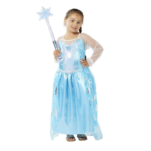 D&eacute;guisement Princesse des glaces robe bleu et argent&eacute; 4/6 ans