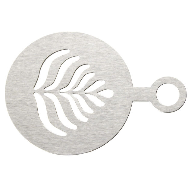 Pochoir de d&eacute;coration de caf&eacute; x2 acier dor&eacute; 8,5x12cm