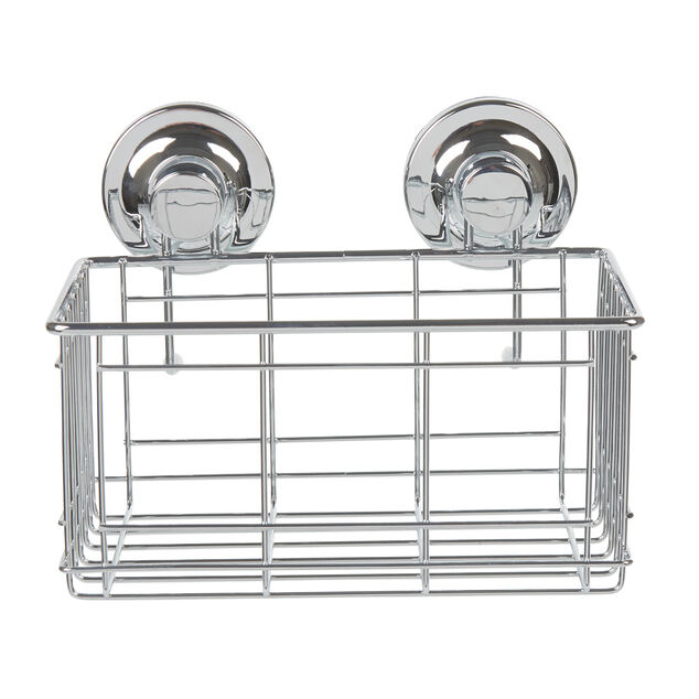 Panier de douche &agrave; ventouse inox
