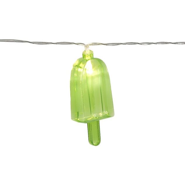 Guirlande lumineuse glace verte à piles