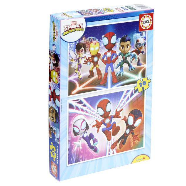 Puzzle enfant x2 Spidey 20 pi&egrave;ces recto-verso