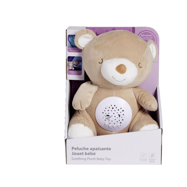 Peluche ours lumineux et sonore 24,5x17xH24,5cm