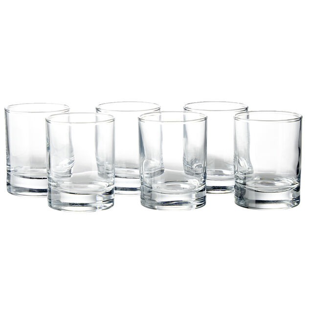 Lot de 6 verres &agrave; shooter en verre 6,5cl H6cm