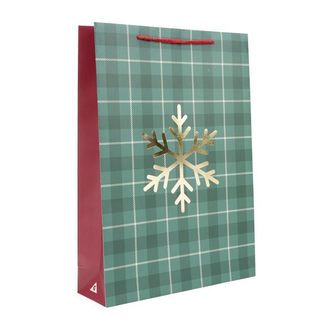 Sac cadeau No&euml;l th&egrave;me fantasia 33x10xH46cm (2 mod&egrave;les)