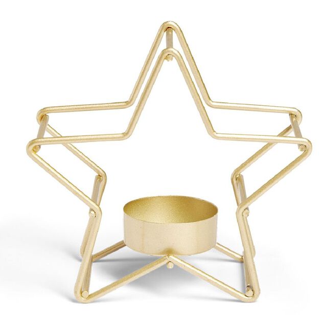 Bougeoir de table étoile doré