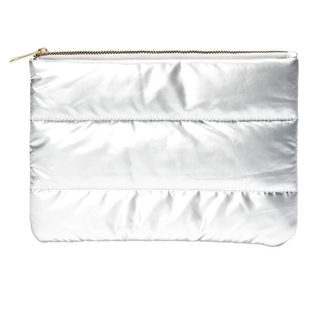 Pochette à cosmétiques matelassée design doudoune 25x18cm - 3 coloris