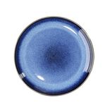 Assiette plate M&eacute;t&eacute;or porcelaine bleu &Oslash;20cm