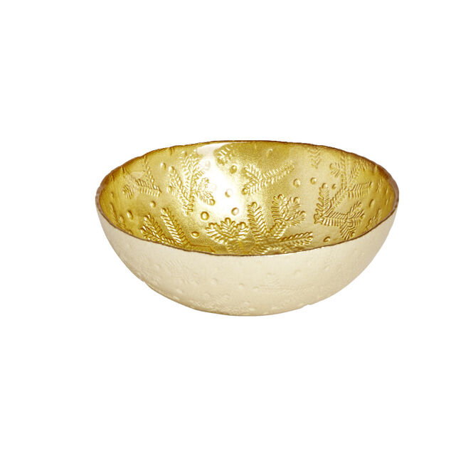 Coupelle en verre 200ml motif branches de sapin &Oslash;12xH4,5cm - 3 coloris