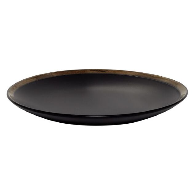 Assiette plate fa&iuml;ence bord liser&eacute; dor&eacute; &Oslash;27cm (2 mod&egrave;les)
