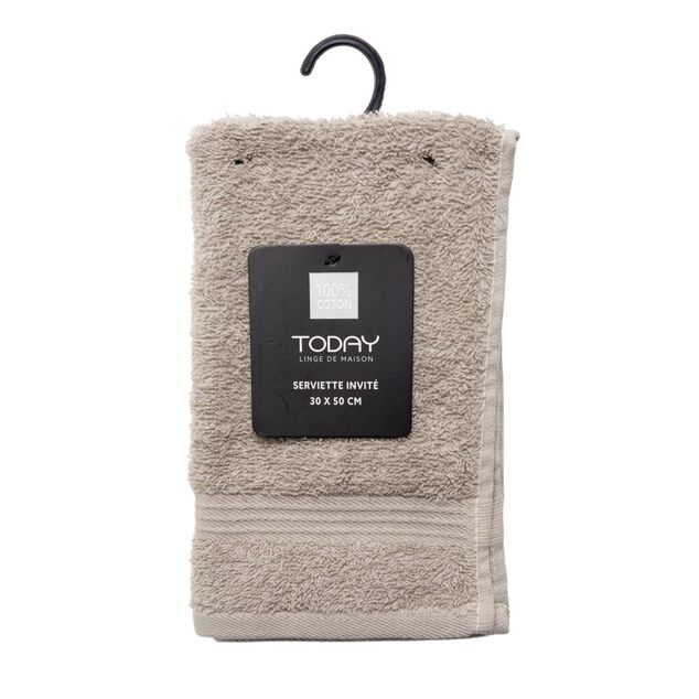 Serviette invité coton beige 30x50cm
