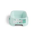 Gamelle carr&eacute;e pour chien plastique vert 500 ml - 16,6x16,6xH.6,5cm