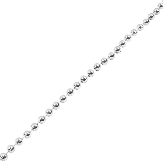 Guirlande de Noël perle argent 2,70 m