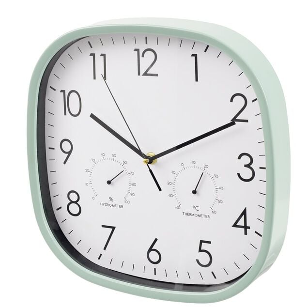 Horloge murale 3en1 barom&egrave;tre hygrom&egrave;tre &Oslash;30cm (2 mod&egrave;les)