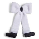 Noeud décoratif XL avec jambes blanc et noir H70cm