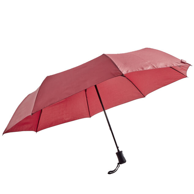 Parapluie pliable automatique uni rouge L24cm