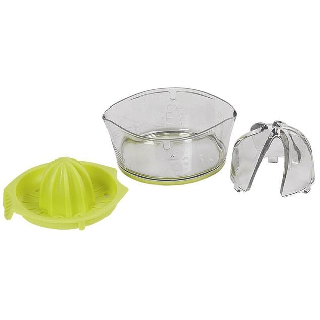 Presse agrumes avec r&eacute;servoir transparent vert
