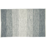Tapis rectangulaire rayure blanche et bleue