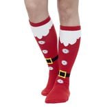Chaussette de Noël haute rouge et blanc 47cm