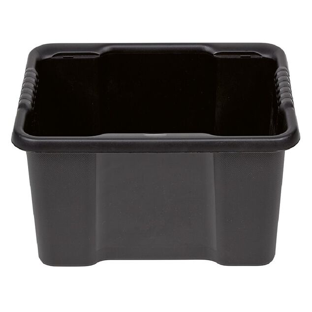 Bac plastique recycl&eacute; noir 16L