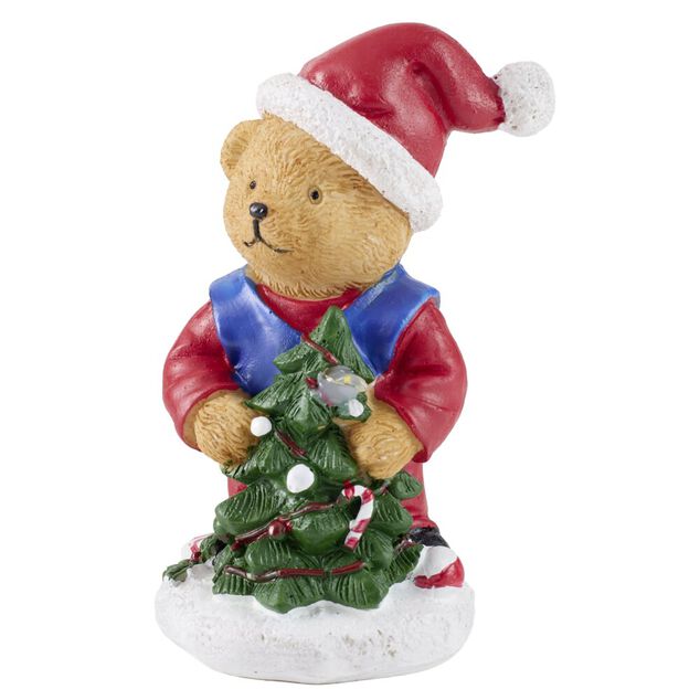 Ours d&eacute;coratif No&euml;l lumineux LED H10cm (2 mod&egrave;les)