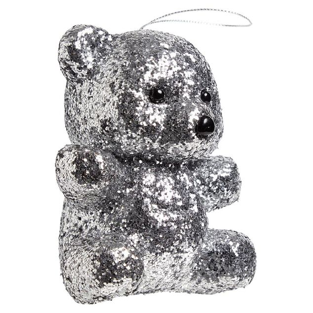 Ours à poser paillette argenté