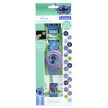 Montre enfant digitale Stitch avec projection 20 images plastique bleu