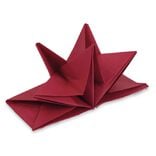 Serviette origami en papier rouge x12