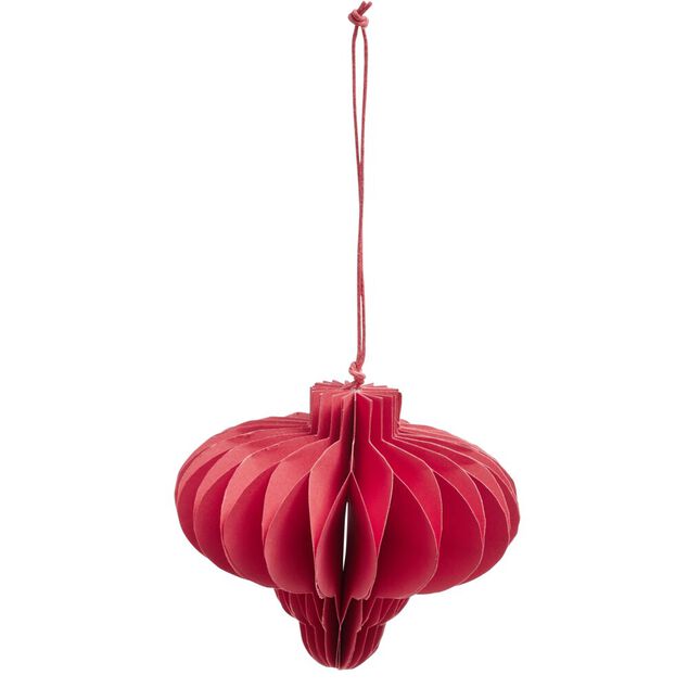 Kit décoration de Noël à suspendre en papier rouge et blanc 6 pièces