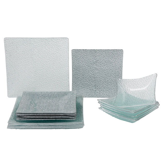 Service vaisselle carr&eacute; 18 pi&egrave;ces