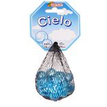 Bille en verre x20 + 1 boulard bleu Cielo