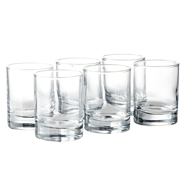 Lot de 6 verres &agrave; shooter en verre 6,5cl H6cm