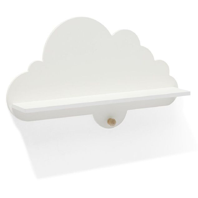 &Eacute;tag&egrave;re murale Nuage blanc -  L60xP11,2xH36 cm