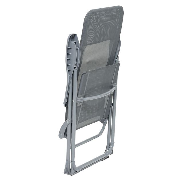 Fauteuil de camping 5 positions gris